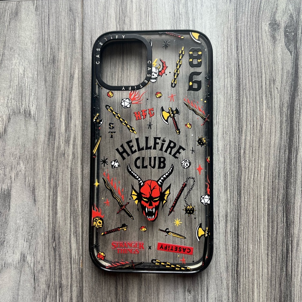 Casetify Hellfire Club Case - Black, Red, Yellow Accents